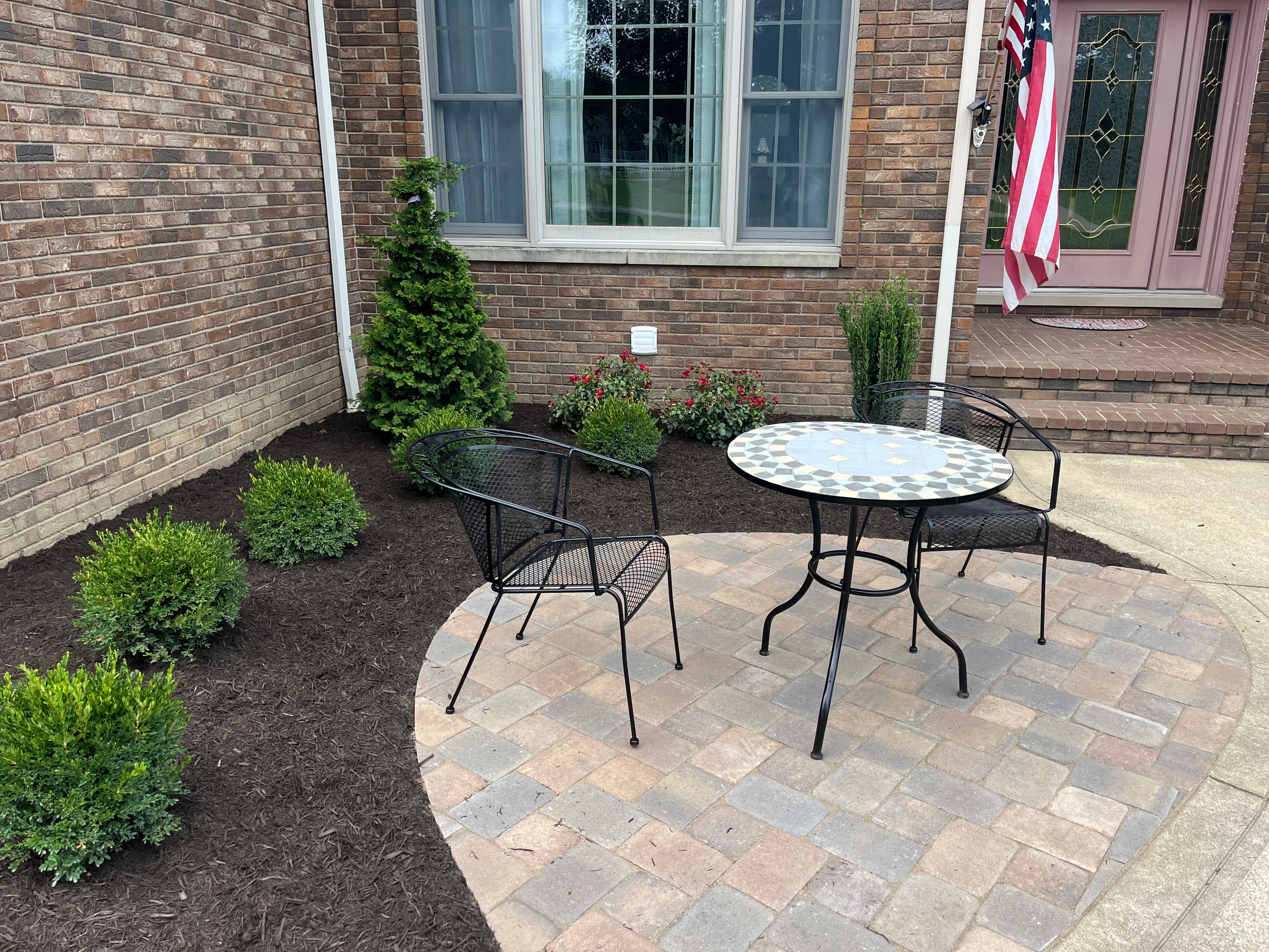 Stone patio and hardscaping